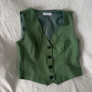 Green Button-Up Vest